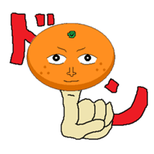 finger orange sticker #3789579