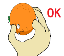 finger orange sticker #3789580