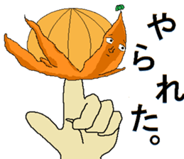 finger orange sticker #3789584