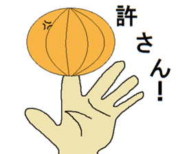 finger orange sticker #3789586