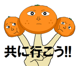 finger orange sticker #3789601