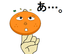 finger orange sticker #3789603