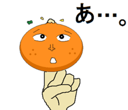 finger orange sticker #3789603