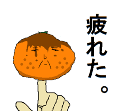 finger orange sticker #3789604