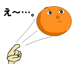 finger orange sticker #3789607