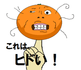 finger orange sticker #3789611