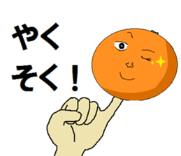 finger orange sticker #3789614