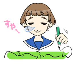 school girl sticker ! sticker #3789865