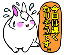 Bangs rabbit5 Everyday conversation sticker #3790046