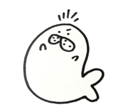 Fluffy and cute seal sticker #3792584