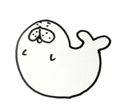 Fluffy and cute seal sticker #3792589