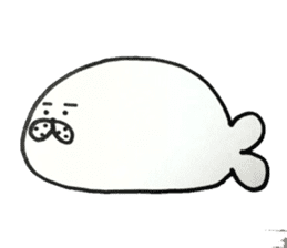 Fluffy and cute seal sticker #3792605