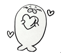Fluffy and cute seal sticker #3792612