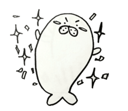 Fluffy and cute seal sticker #3792614