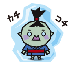 Bon-chan the topknot kid. (Japanese) sticker #3793579
