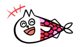 cat fish & cat john sticker #3794617