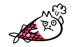 cat fish & cat john sticker #3794618