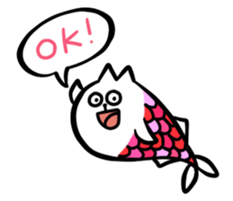 cat fish & cat john sticker #3794619