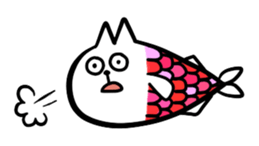 cat fish & cat john sticker #3794630