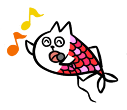 cat fish & cat john sticker #3794639