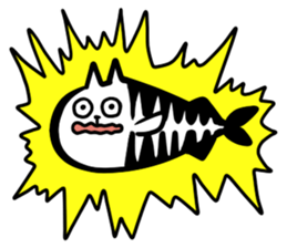 cat fish & cat john sticker #3794640