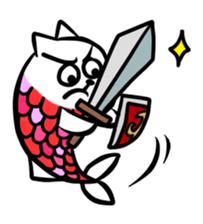 cat fish & cat john sticker #3794647