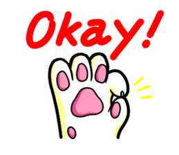 cat's hand sticker sticker #3794655