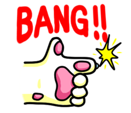 cat's hand sticker sticker #3794662