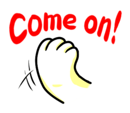 cat's hand sticker sticker #3794665