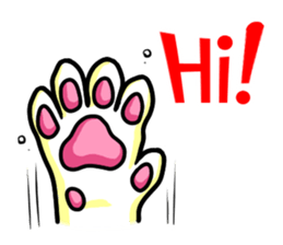 cat's hand sticker sticker #3794667