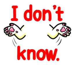 cat's hand sticker sticker #3794669