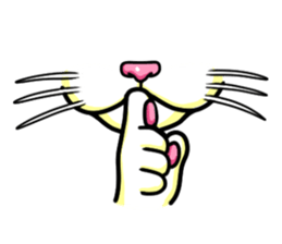 cat's hand sticker sticker #3794670