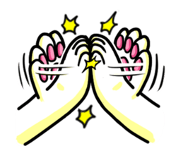 cat's hand sticker sticker #3794671