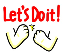 cat's hand sticker sticker #3794673