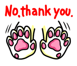 cat's hand sticker sticker #3794675