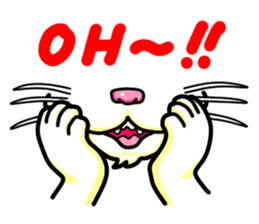 cat's hand sticker sticker #3794676