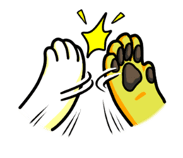 cat's hand sticker sticker #3794680