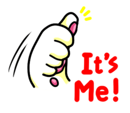 cat's hand sticker sticker #3794682