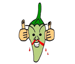 Japanese Green Pepper Boy "PiriPiri" sticker #3794775