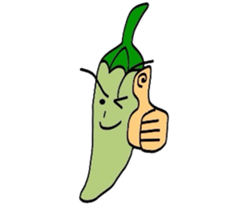 Japanese Green Pepper Boy "PiriPiri" sticker #3794776