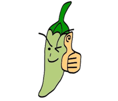 Japanese Green Pepper Boy "PiriPiri" sticker #3794776