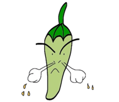 Japanese Green Pepper Boy "PiriPiri" sticker #3794777