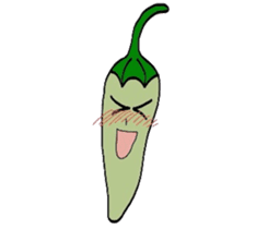 Japanese Green Pepper Boy "PiriPiri" sticker #3794790