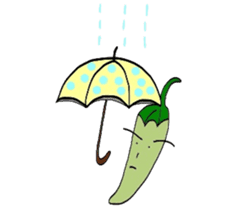 Japanese Green Pepper Boy "PiriPiri" sticker #3794793