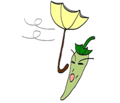 Japanese Green Pepper Boy "PiriPiri" sticker #3794794