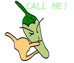 Japanese Green Pepper Boy "PiriPiri" sticker #3794795