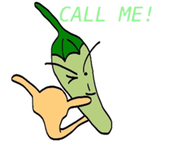 Japanese Green Pepper Boy "PiriPiri" sticker #3794795