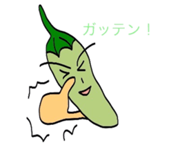 Japanese Green Pepper Boy "PiriPiri" sticker #3794796