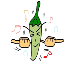 Japanese Green Pepper Boy "PiriPiri" sticker #3794799