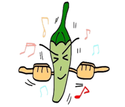 Japanese Green Pepper Boy "PiriPiri" sticker #3794799